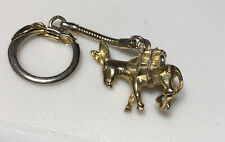 Vintage Donkey Mule Burro Animal Metal Keychain Key Ring Chain Fob picture
