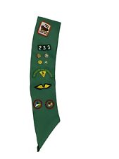 Vintage 1980’s Girl Scout Sash With Patches And Pins 80's picture