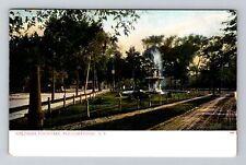 Poughkeepsie NY-New York, Panoramic Soldiers Fountain, Vintage Postcard picture