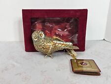  Vintage Dillards Trimmings Cloissone Owl Ornament With Box picture