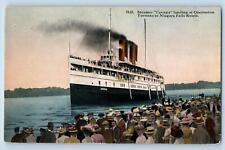 c1910's Steamer Cayuga Landing At Queenston Toronto-Niagara Falls Route Postcard picture