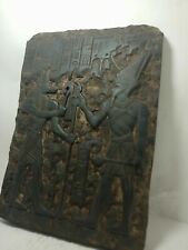 RARE ANTIQUE ANCIENT EGYPTIAN Stela God Lord Osiris God Anubis Protection 1520bc picture