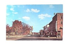 Postcard Ohio • Businesses on Main St Coshocton Old Time Cars • Unposted Divided picture