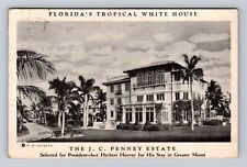Miami FL-Florida, Tropical White House, J C Penney Estate Vintage c1929 Postcard picture