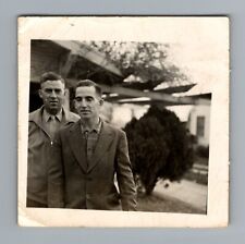 Vintage 1940s Portrait of Two Men Outdoors 2.5