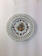 Vintage-Victorian Courting Couple Decorative Small Dessert Plate- Marked Germany picture