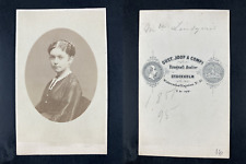 Joop, Stockholm, Zelma Lindquist Vintage CDV Albumen Print.1851/1895 picture