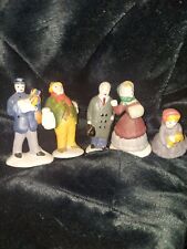 Lot Of 5 Lemax Christmas/holiday Village Collection Festive Scene Figurines picture