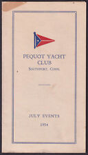 Pequot Yacht Club Southport CT July Events folder 1954 picture