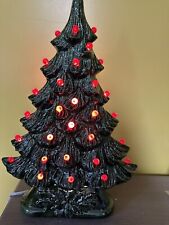 Vintage Mold Lighted Ceramic Christmas Tree Nowell Inc. Mold with Base 16” picture