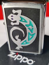 Zippo lighter SILVER LIZARD 20189 '04 Southwest Indian New in orig labeled box picture