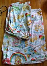 Vintage 1980s Care Bears Twin Bed Sheet Set Fitted And Flat Sheet Flannel Sears picture