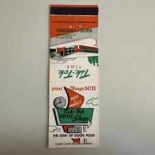 Vintage 1960s Tik-Tok Coffee Shop Rialto CA Matchbook Cover picture