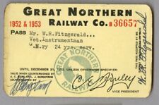 Annual pass - Great Northern Railway 1952-1953 #B36657 picture