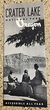 OREGON CRATER LAKE NATIONAL PARK WIZARD ISLAND LLAO ROCK MAP Brochure Vintage  picture