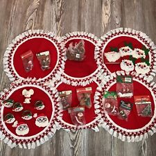 Vtg Mixed Lot/Wooden Christmas , Handmade coasters, Napkin rings,60s/70s Lot 2 picture