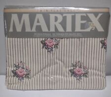 Vtg HTF NIP Martex SUFFOLK MANOR Twin Flat Sheet~Striped~Floral~No Iron Percale picture
