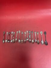 Vintage Mixed Lot 16  Travel Souvenir Collector Spoons Preowned Varied #1 picture