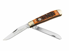 Boker Traditional Series 2.0 Trapper Jigged Brown Bone Pocket Knife D2 ✔️ 110812 picture