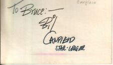 Bill Canfield Autographed Index Card Popular Cartoonist   picture