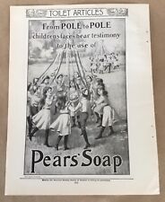 Pears' Soap print ad 1902 vintage 1900s retro art decor girls maypole illus. picture