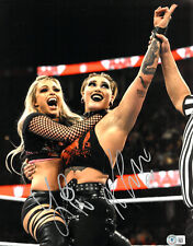 LIV MORGAN & RHEA RIPLEY SIGNED AUTOGRAPH WWE 11x14 PHOTO BAS BECKETT picture