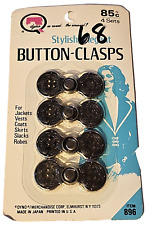 Set Of 4 DYNO Button Clasp JACKET Blazer CUFF Vest 896 .5” X 2.5” VTG NOS picture