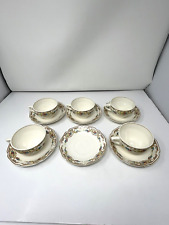 Mount Clemens Mildred Floral Pattern 5 Cups & 6 Saucers 1930's Federal Shape picture
