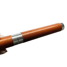 Textured Light Brown Genuine Leather Cigar Tube (1 piece) 8