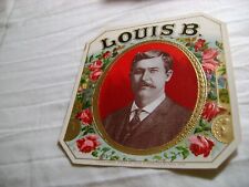 LOUIS B.-VINTAGE OUTER CIGAR BOX -EMBOSSED LABEL picture