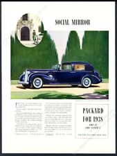 1938 Packard 12 Sedan Limousine blue car vintage print ad picture