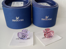 Lot of 2 retired Swarovski Happy Ducks - violet Lovely Lucy, pink Rosy Ruby, NIB picture
