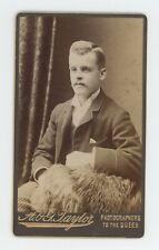 Antique CDV Circa 1870s Handsome Man With Mustache London England United Kingdom picture