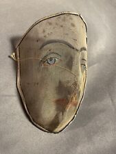 Antique Original Painted Mesh Fraternal Mask Masonic odd fellows picture