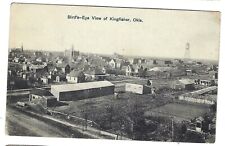 Kingfisher Oklahoma Birdseye view photo postcard early 1900s Wheelock picture