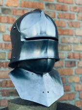 Steel Medieval German Sallet Helmet 18 Gauge Larp Stylish Armor Replica Handmade picture