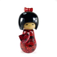 Kokeshi Wooden Doll Hand Painted Japan Geisha Vintage Collectible picture