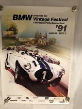 Vintage Bmw Lime Rock Poster 1991 picture
