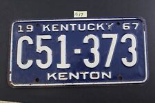 VINTAGE - 1967 KENTUCKY LICENSE PLATE - C51 373 - CAMPBELL COUNTY PLATE (A17 picture
