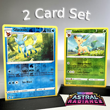 Glaceon & Leafeon Astral Radiance Pokemon TCG Cards - Holo Rare Set - MINT picture