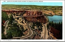 C.1920s Oregon Columbia River Highway. Birds Eye Aerial View. Mountains Postcard picture
