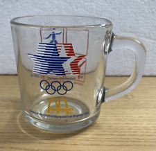 Vtg 1984 McDonalds Olympic Mug Coffee Cup Glass Los Angeles 10 oz Collectible picture