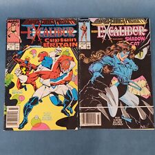 Lot Of 2 Excalibur Marvel Comics # 32 33 1989 Black Panther Shadow Cat picture