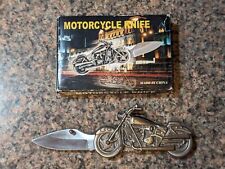 Folding Pocket Knife Shaped Like Motorcycle With Original Box Terrific Condition picture