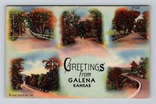 Galena KS-Kansas, Scenic Greetings, Country Side Scenes Vintage Postcard picture