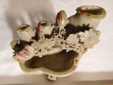 Outstanding Vintage Chinese Soapstone Floral Vase with 4 Openings picture