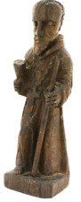 WOODEN SPANISH COLONIAL FIGURE OF SAINT ANTHONY OF PADUA, 1700S-1800S picture