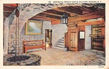 D2086 Vestibule, French Castle, Old Fort Niagara NY 1932 Teich Linen PC #2A-H993 picture