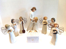 Vintage Demdaco Willow Tree Figurines and Trinket Box Lot of 8 picture