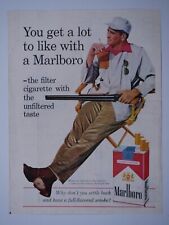 Marlboro Man Shotgun Vintage 1958 Original Print Ad 8 x 11 picture